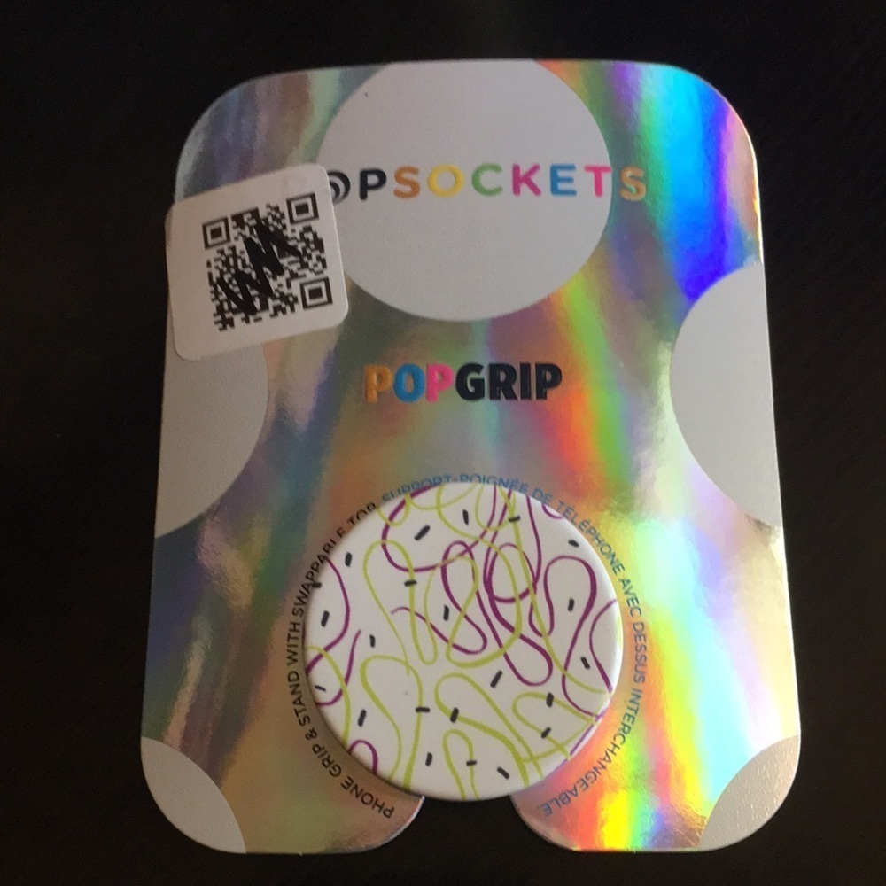 PopSocket Phone Grip Purple and Green Confetti - Picture 1 of 2